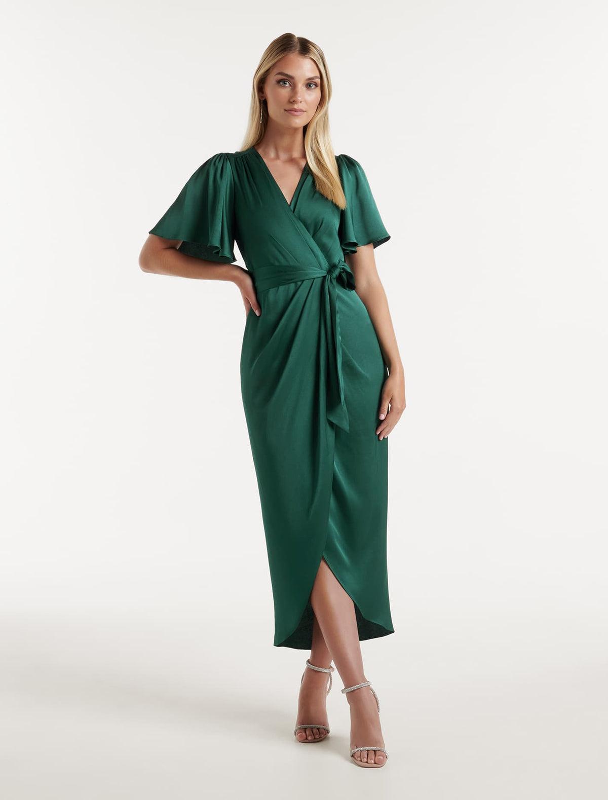 Carolina Satin Midi Dress Forever New
