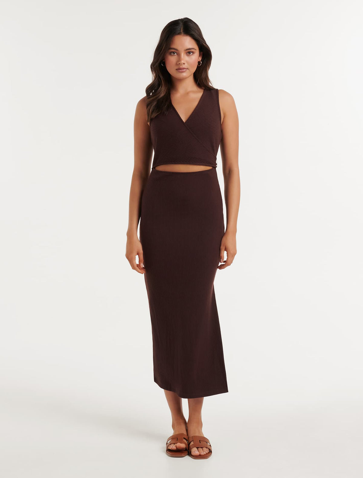 Ray Wrap Front Midi Dress Forever New
