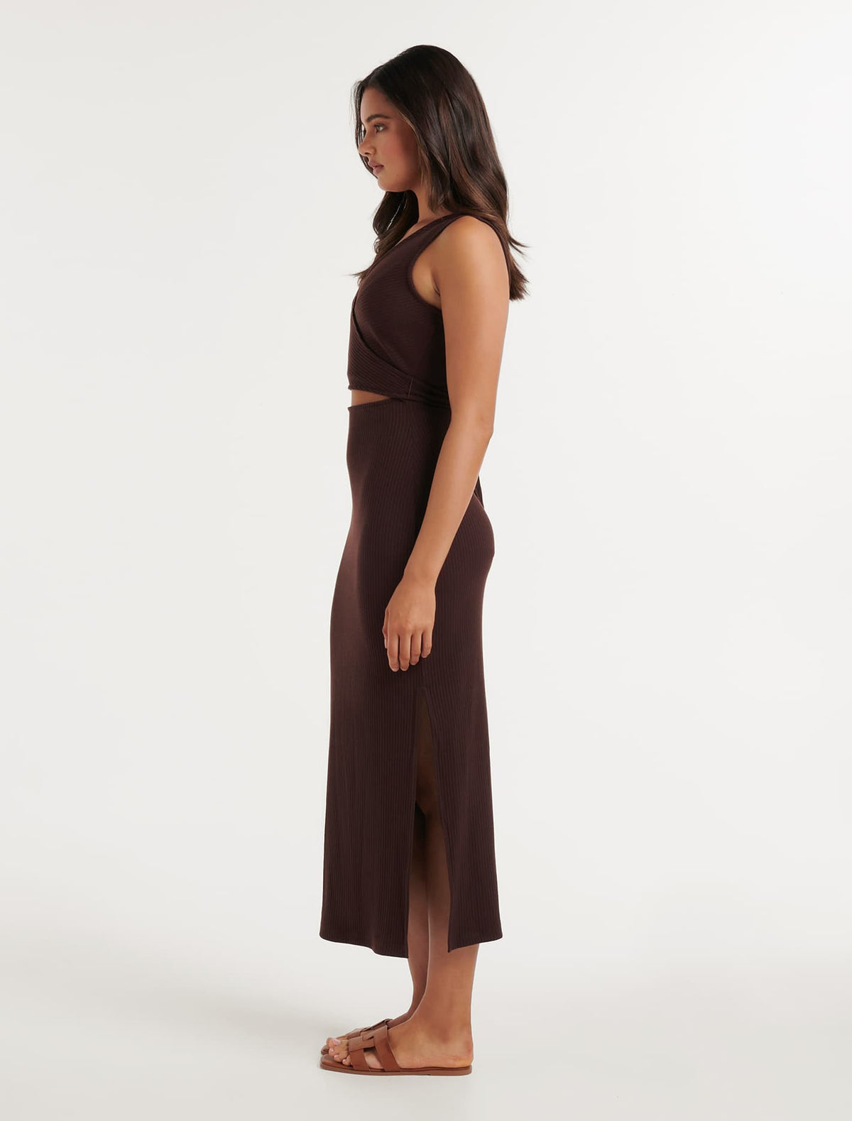Ray Wrap Front Midi Dress Forever New