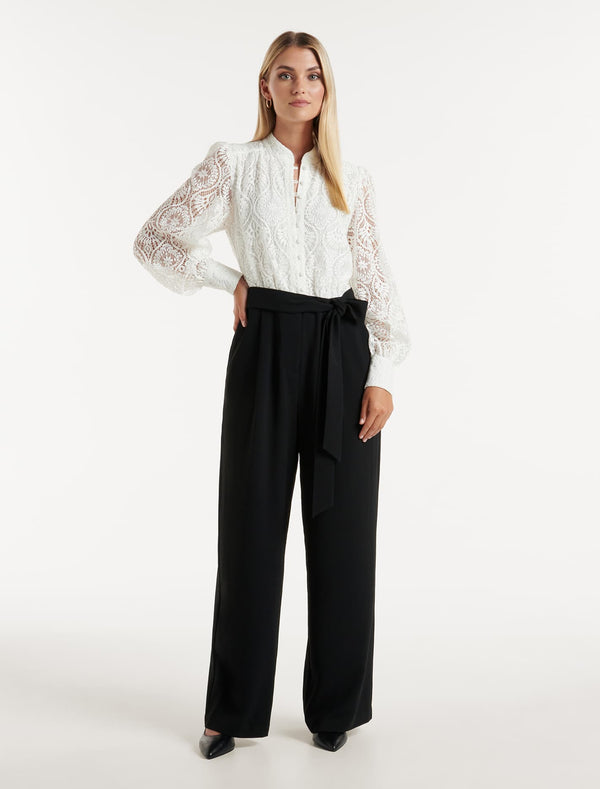 Eddie Lace Jumpsuit Forever New