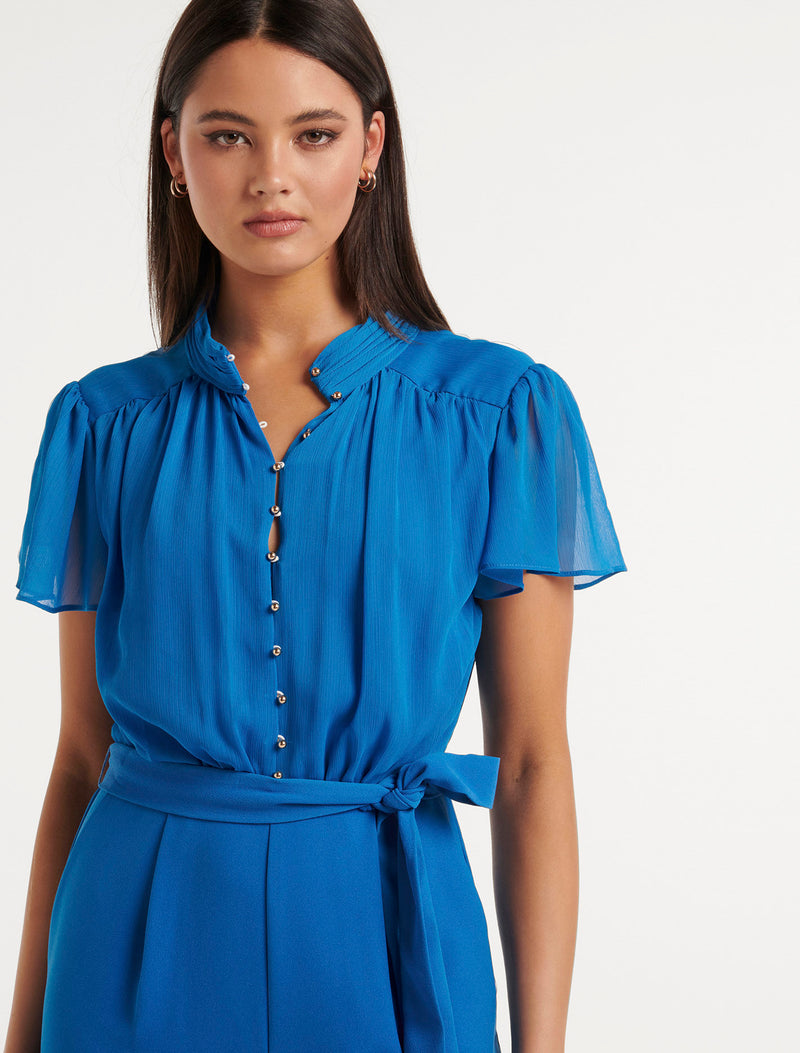 Verona Flutter Sleeve Jumpsuit Forever New