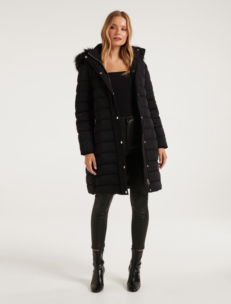 Georgie Long Puffer Coat Forever New