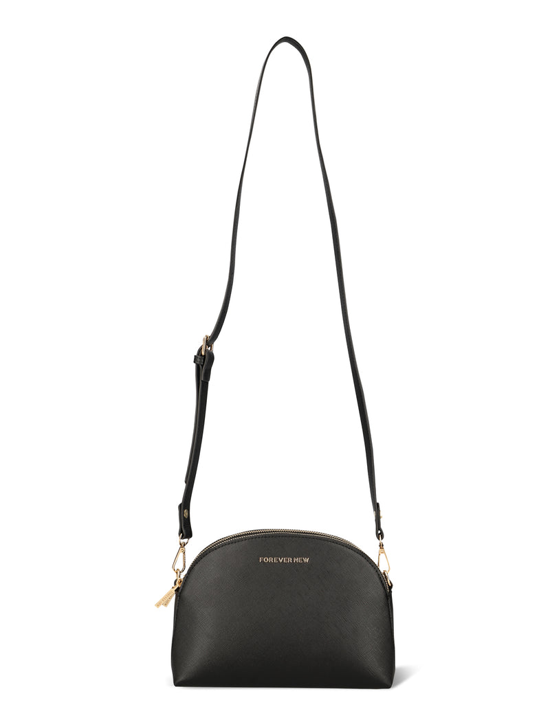 Amy Double Compartment Crossbody Bag Black Forever New