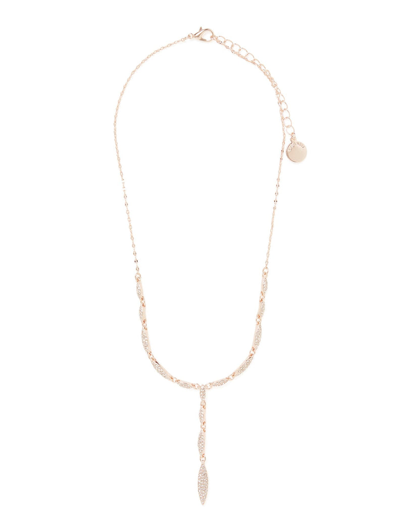 Ina Pave Necklace Rose Gold | Forever New