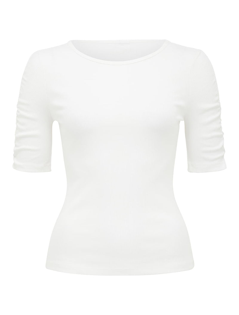 Tobi Ruched Half Sleeve Top Forever New