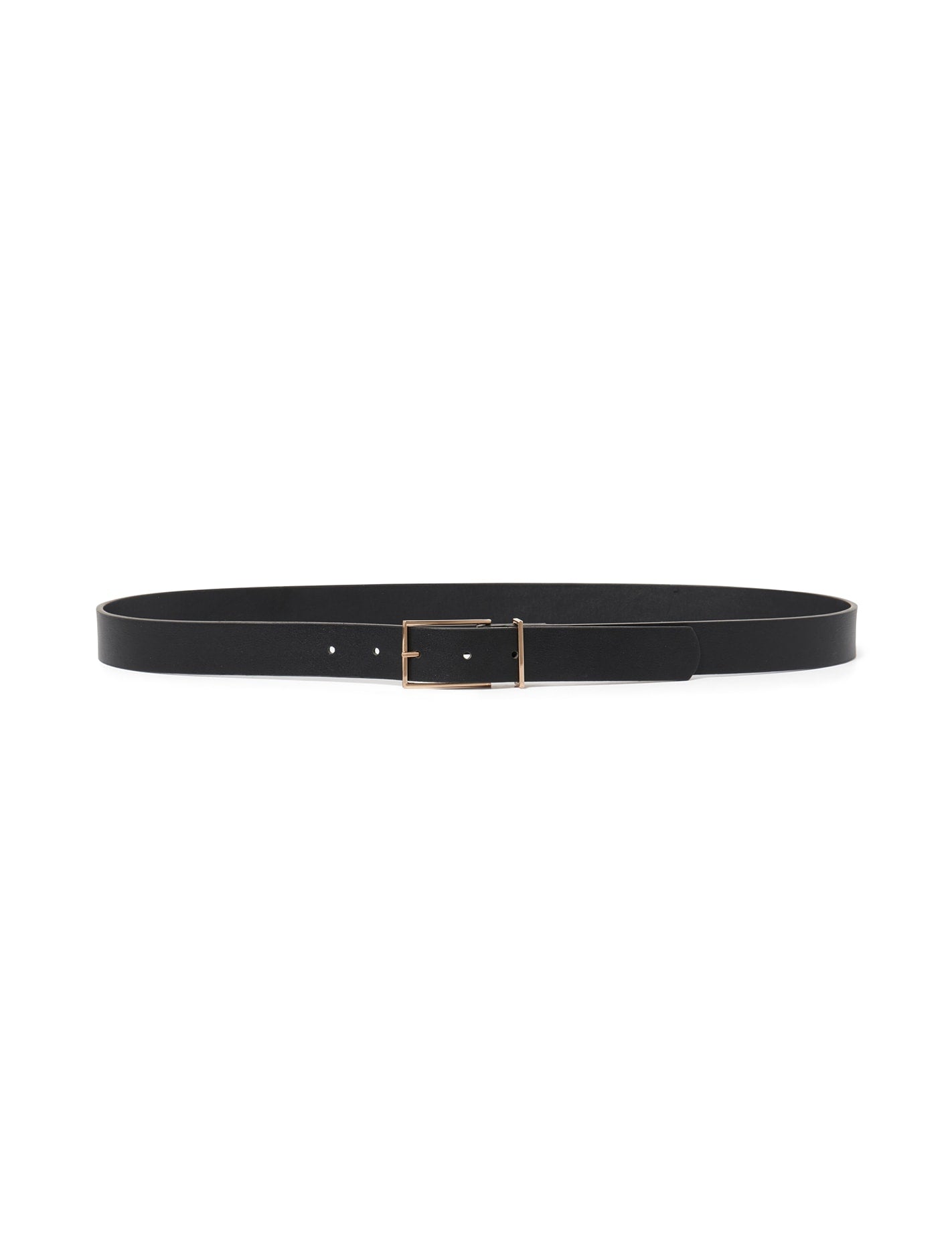 Lilian Thin Square Buckle Jeans Belt Black Forever New