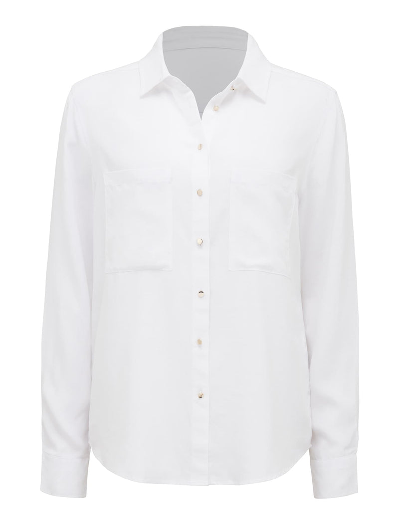 Lara Denim Shirt White | Forever New