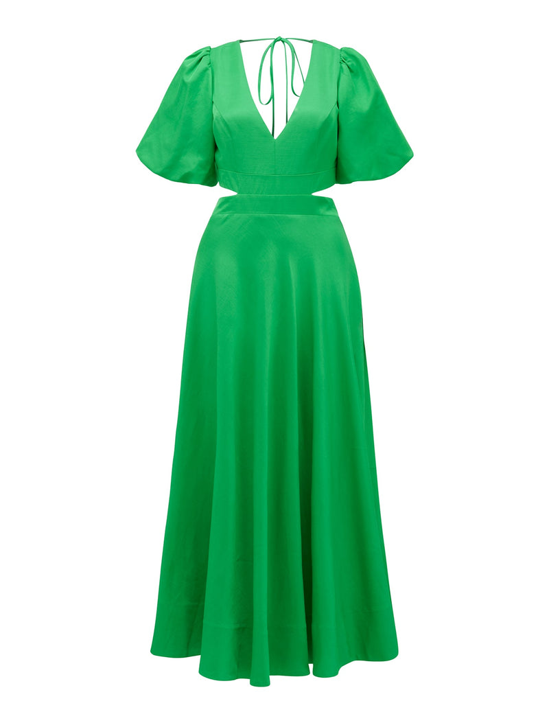 Forever unique green snake tie midi dress hot sale