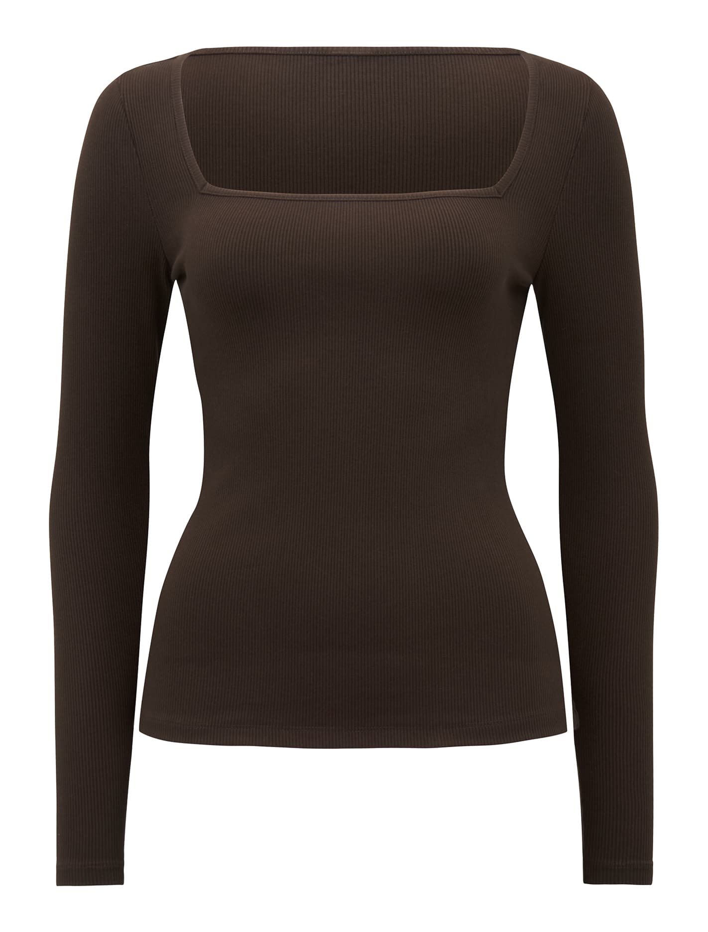 Amalfi Square Neck Long Sleeve Top Forever New