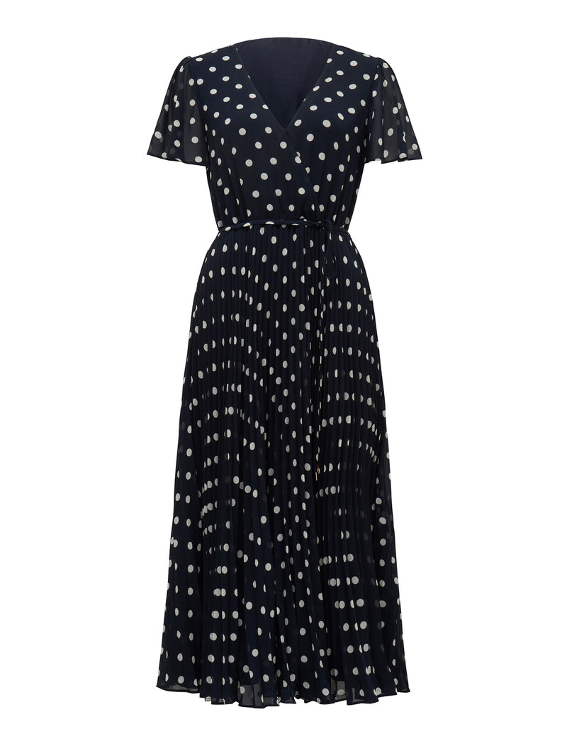 Kalani Pleated Flutter Sleeve Midi Dress Forever New