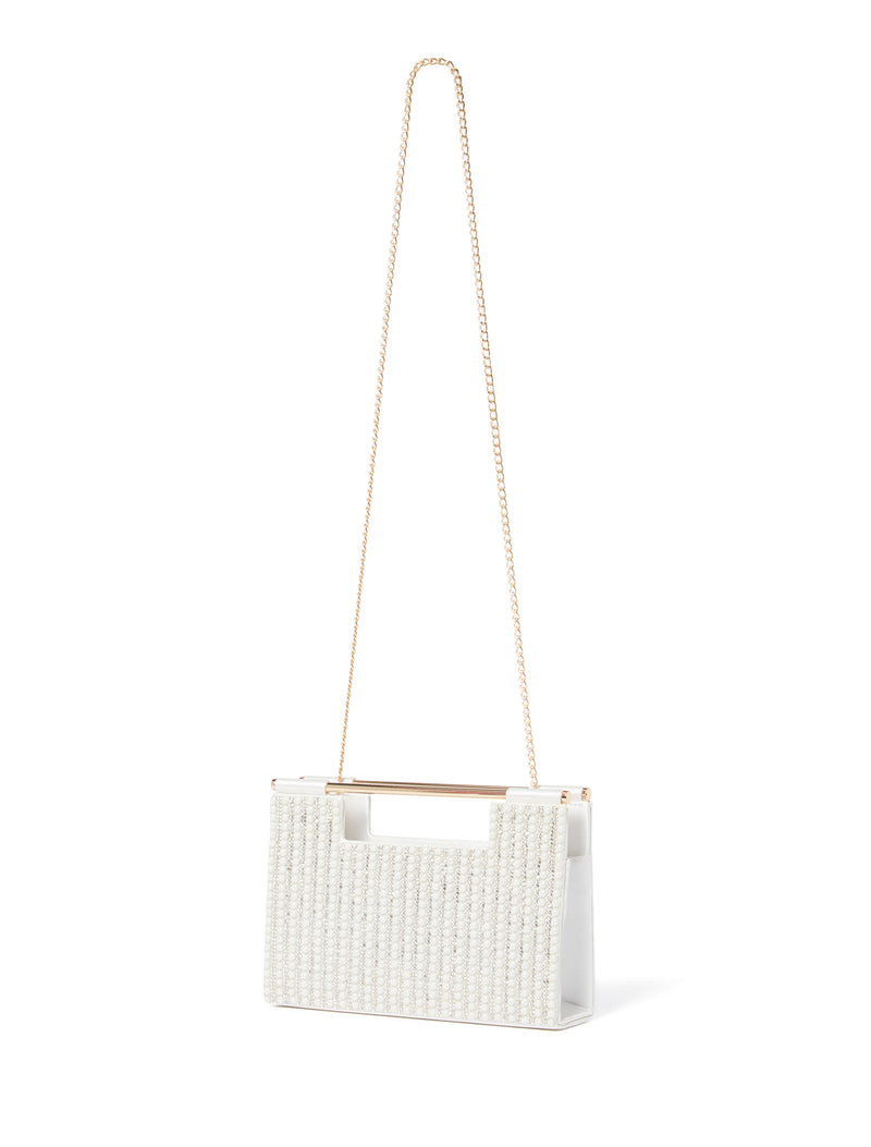 Aurora Pearly Clutch Ivory Forever New