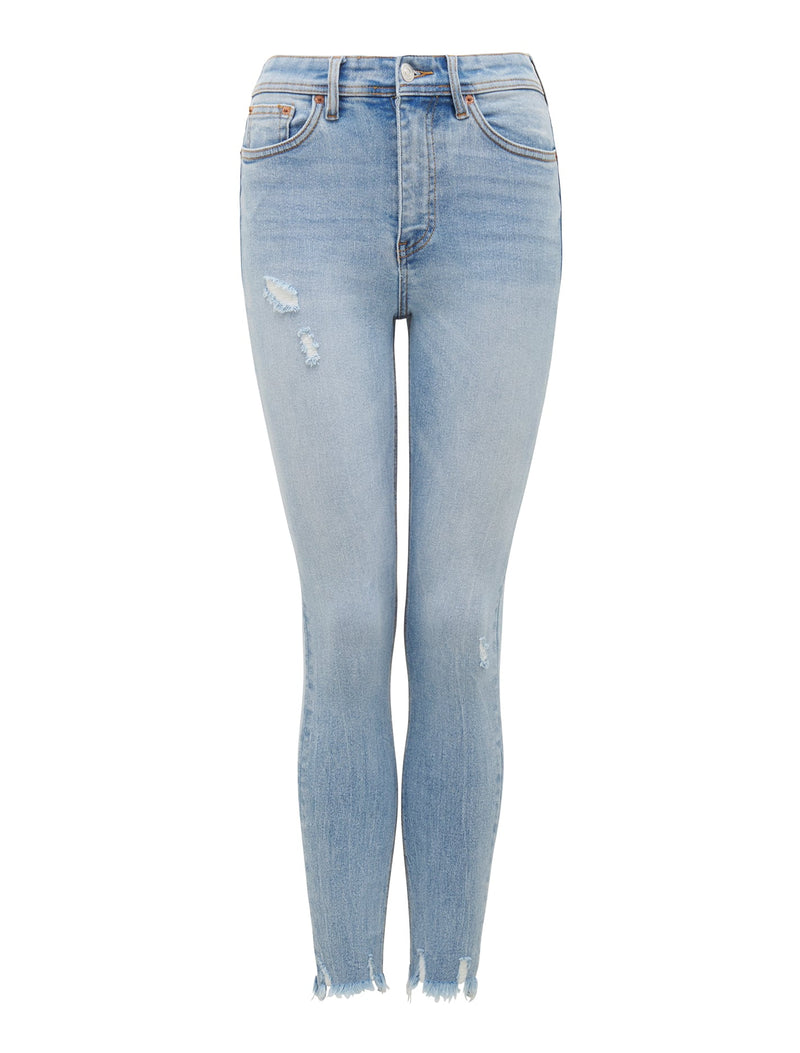 Ashley Mid-Rise Ankle Skinny Jeans Light Blue | Forever New