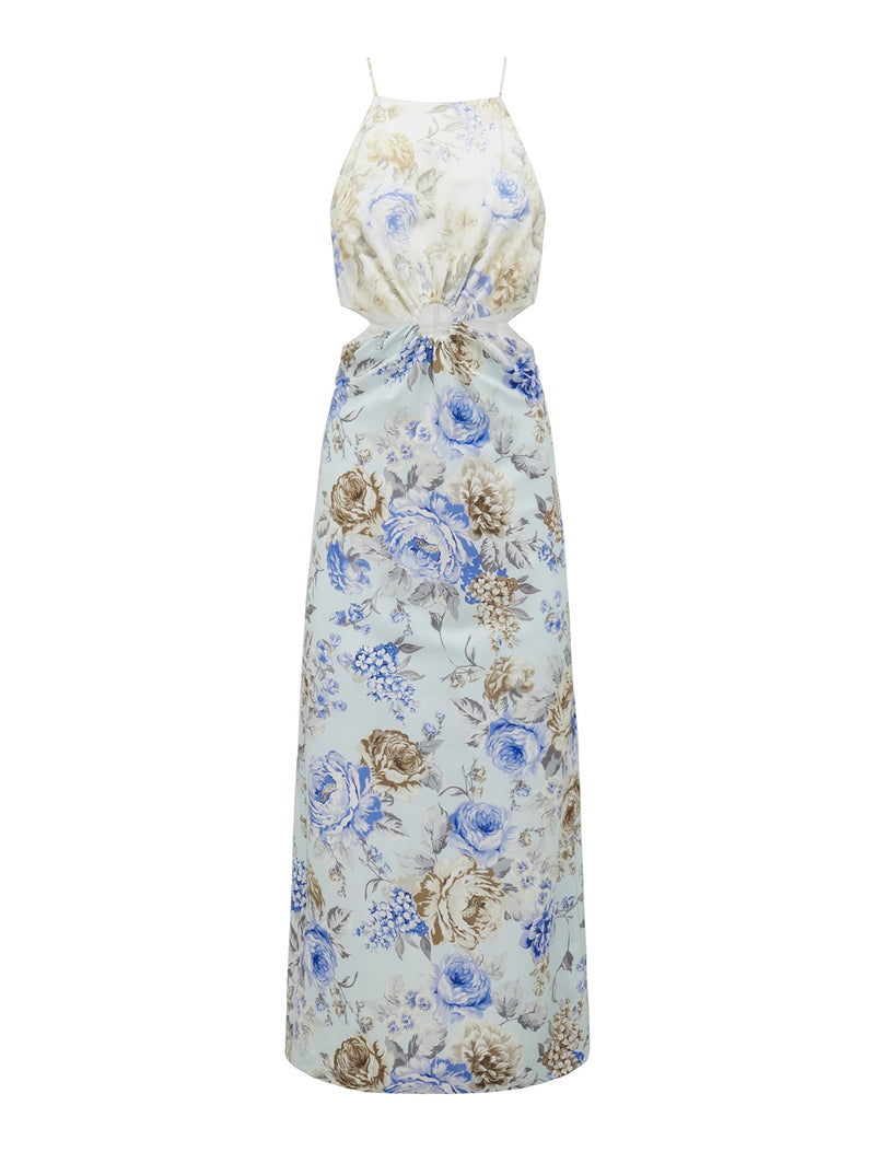 Halle Ring Cut Out Midi Dress Isla Floral | Forever New