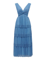 Jade Tiered Plisse Midi Dress Forever New