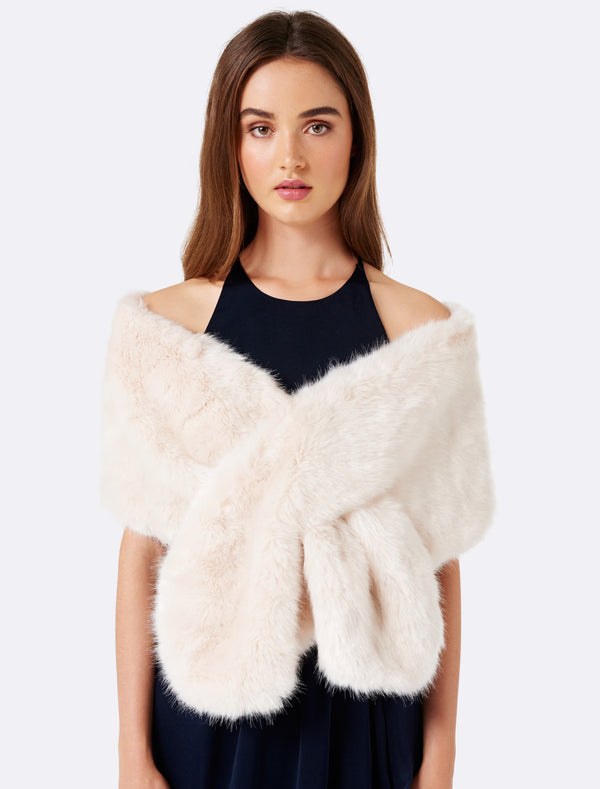 Laura Faux Fur Wrap Forever New