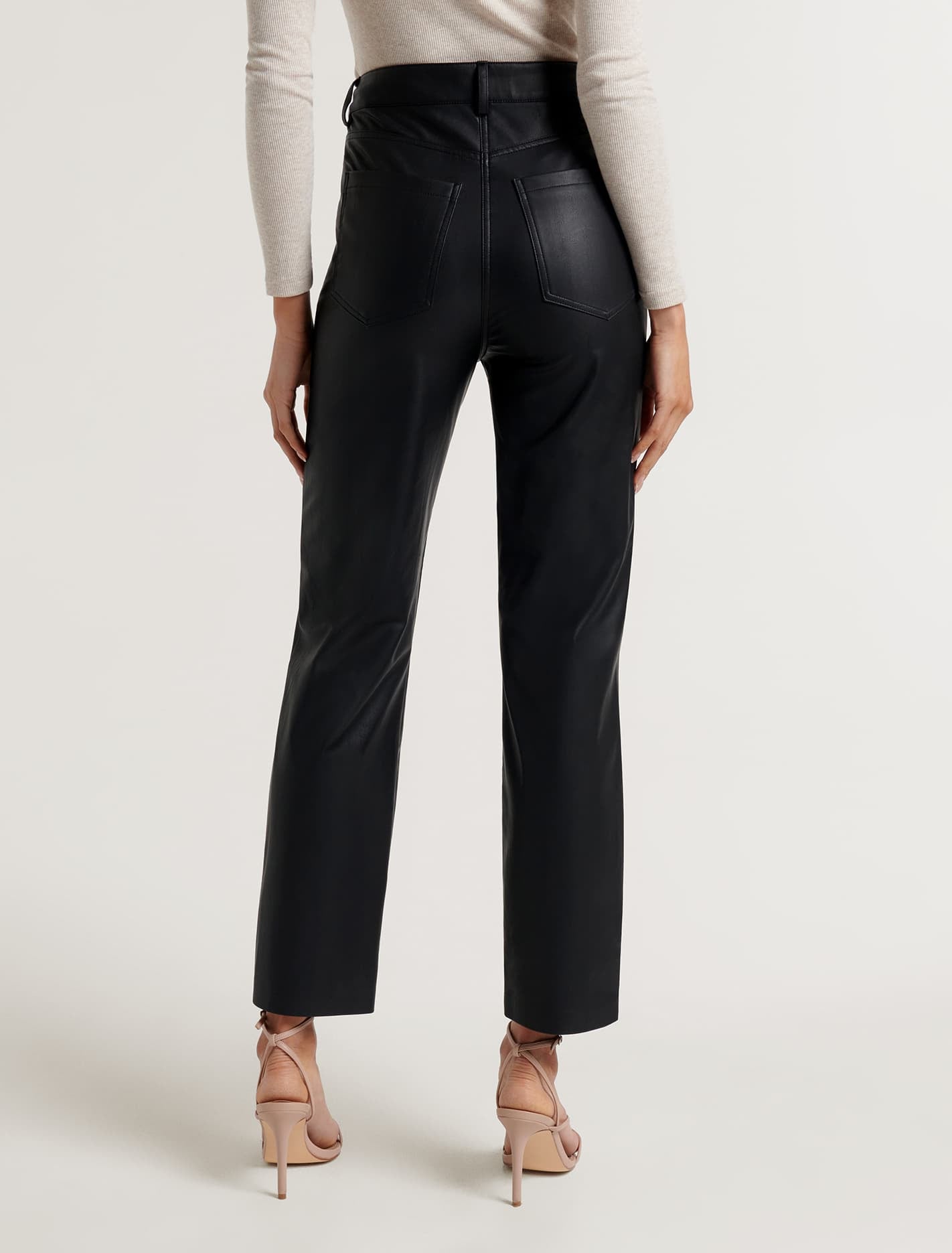 Juliet Vegan Leather Straight Leg Pants Forever New