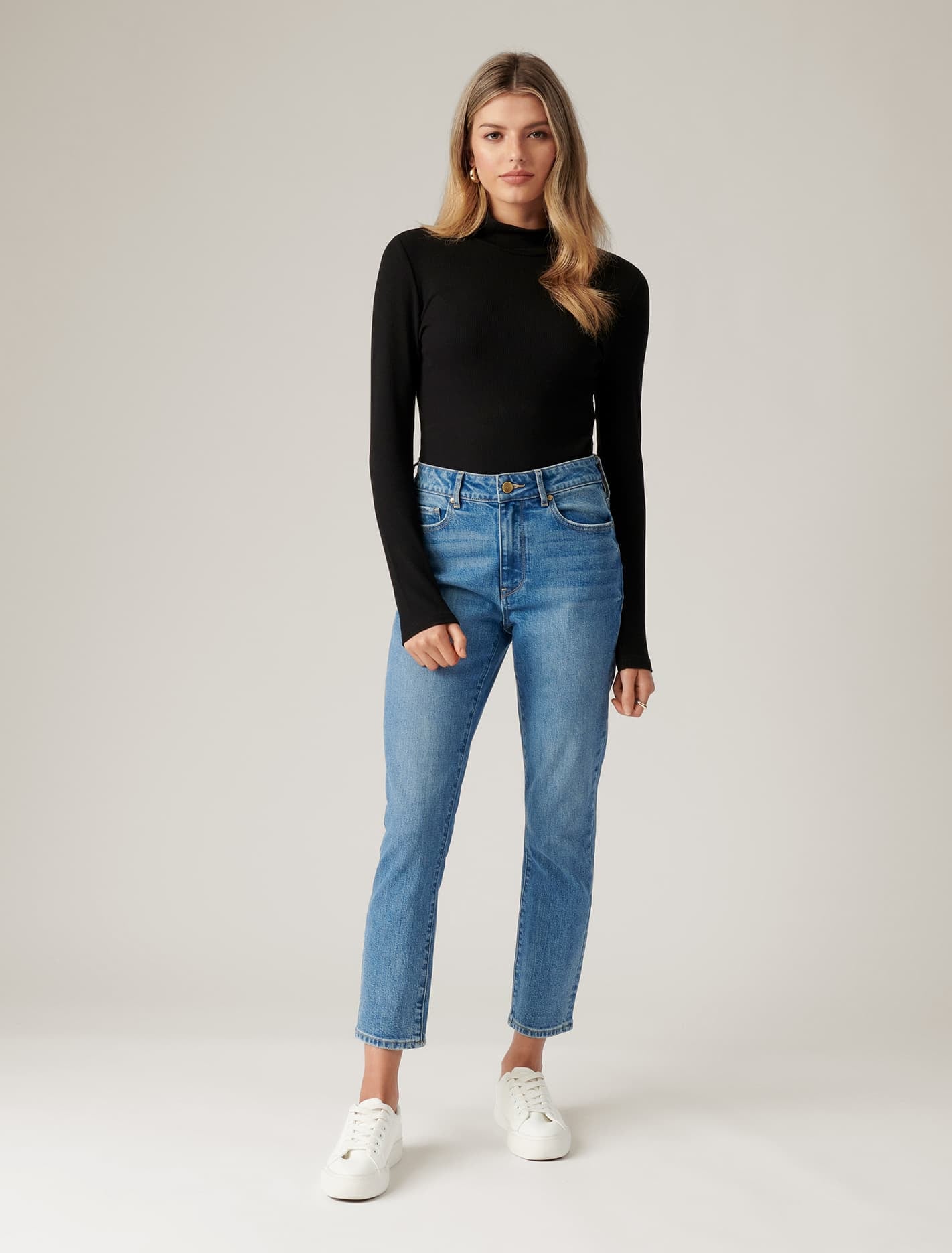 Winona Rib Long Sleeve Top Forever New