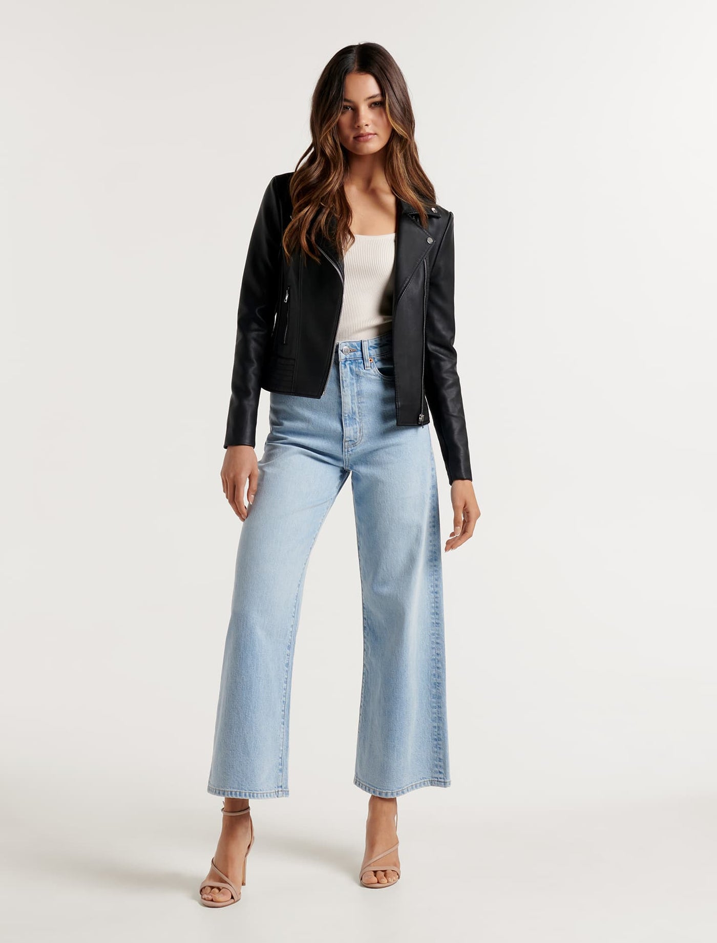 Skye Pu Biker Jacket Black Forever New