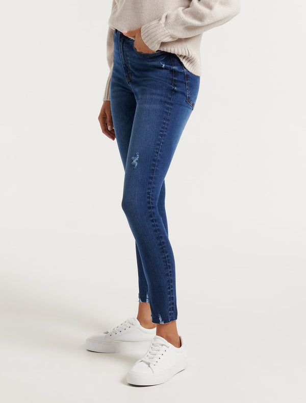 Nala Mid-Rise Skinny Crop Jeans Forever New