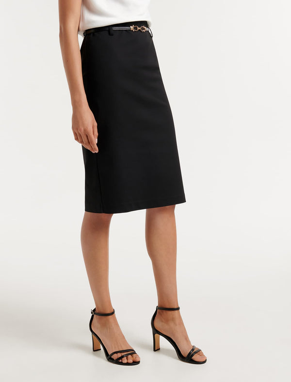 Adina Belted Pencil Skirt Forever New