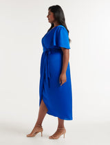 Liza Curve Wrap Midi Dress Forever New