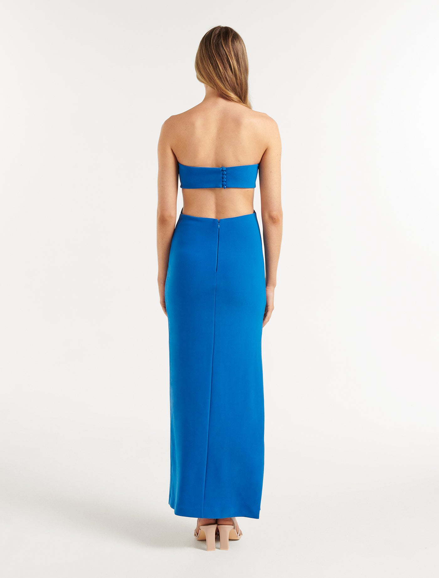 Jaclyn Open Back Bodycon Dress Intense Azure Forever New
