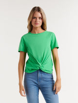 Tully Twist Front T-Shirt Forever New