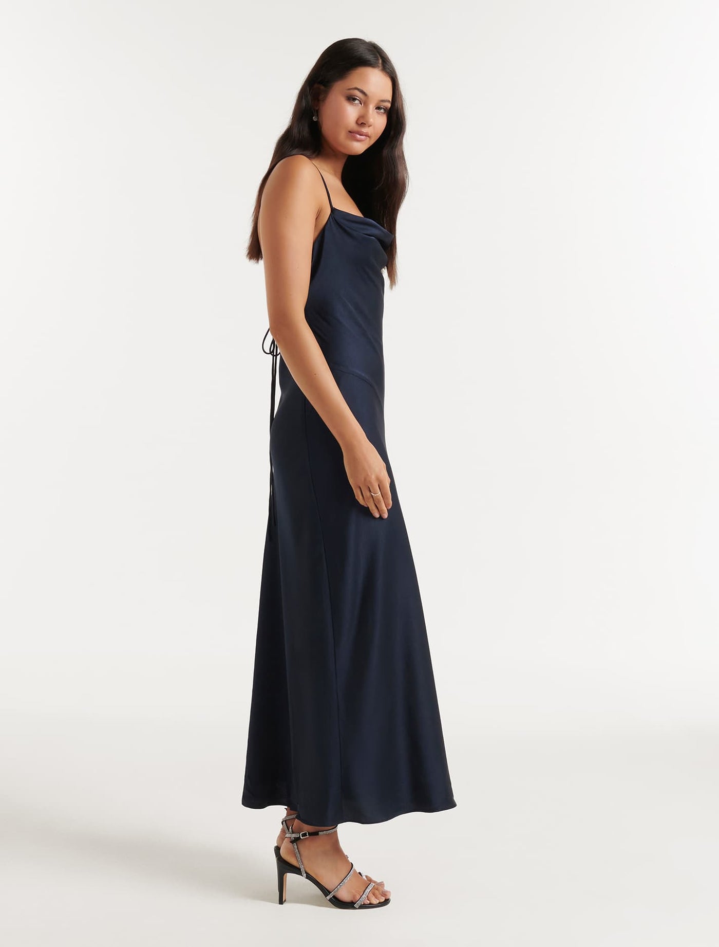 Petite navy maxi dress 2025