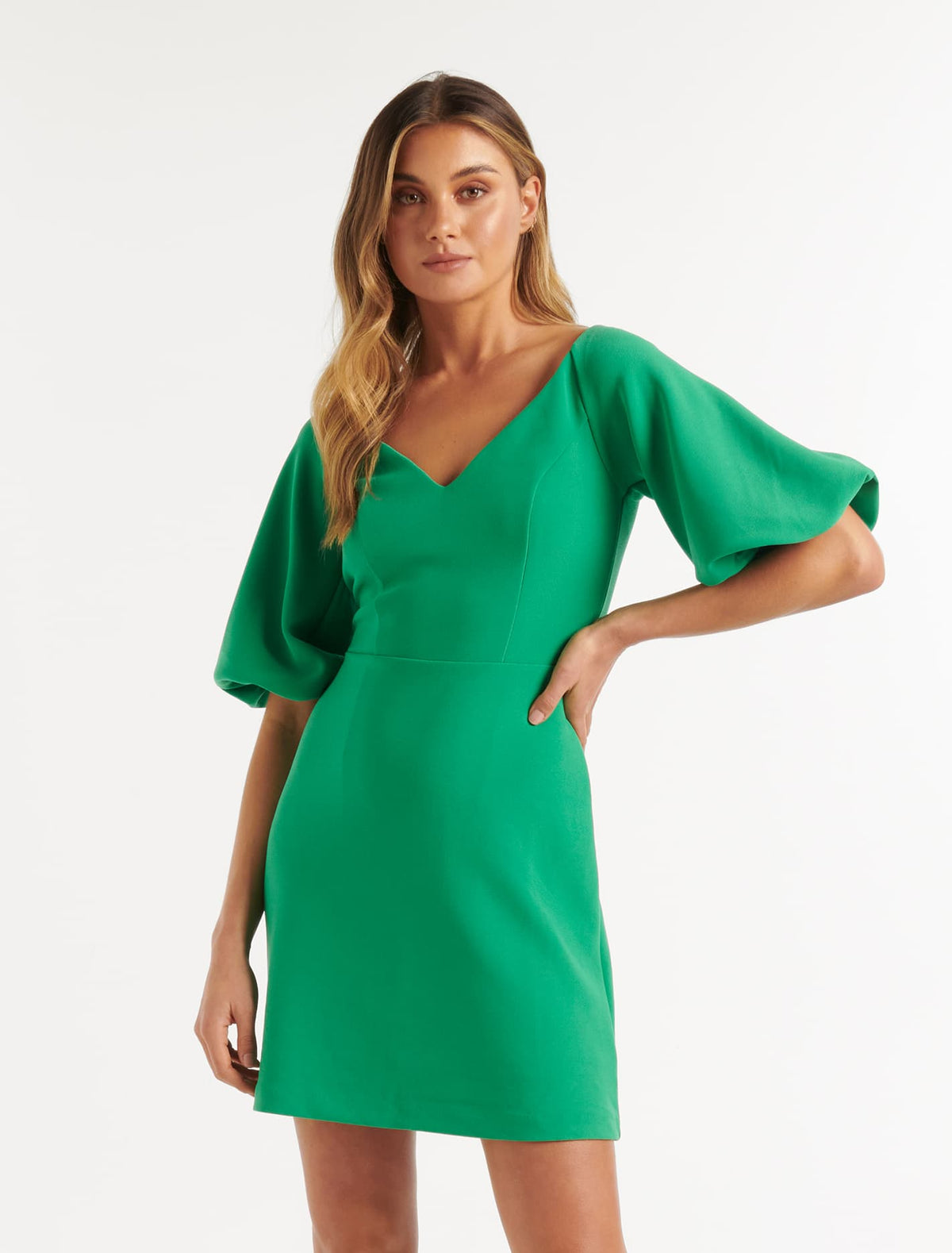 Amanza Wide Shoulder Prom Mini Dress Forever New