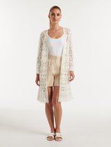 Simona Longline Crochet Kimono Forever New