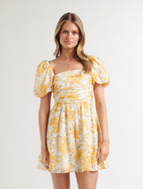 Liana Printed Puff Sleeve Mini Dress Forever New