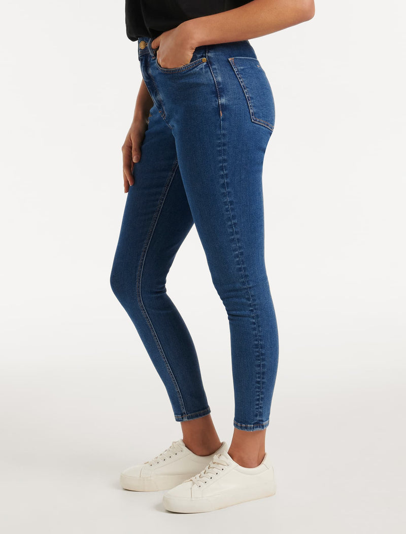 Nala Curvy Mid-Rise Skinny Jeans La Lucia | Forever New