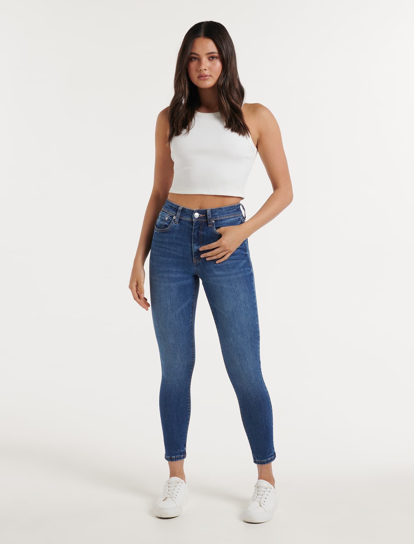 Nala Curvy Mid-Rise Skinny Jeans Scarbourough | Forever New