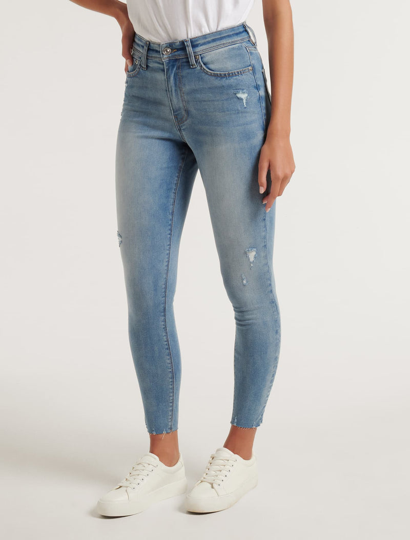 Nala Mid-Rise Ankle Skinny Jeans Kenton | Forever New