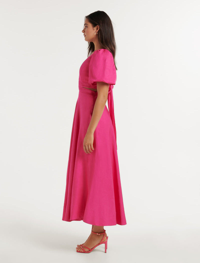 New pink dress top
