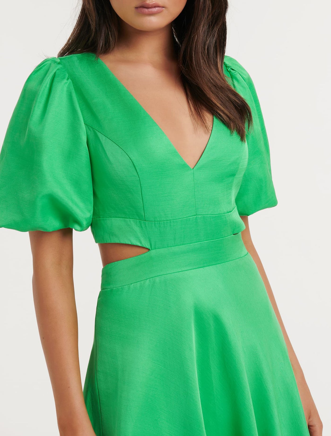Forever unique green snake tie midi dress store