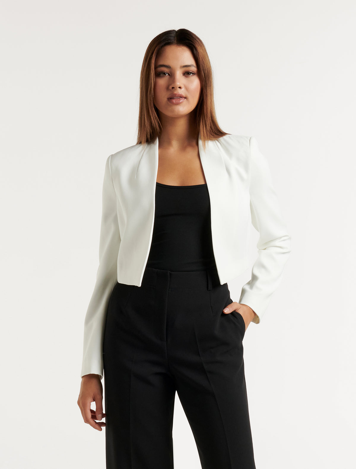 Carla Cropped Jacket Forever New