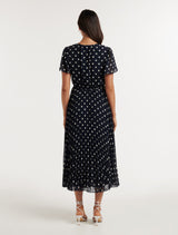 Kalani Pleated Flutter Sleeve Midi Dress Forever New