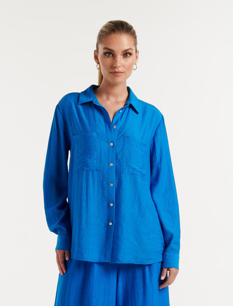 Selina Crinkle Resort Shirt Forever New