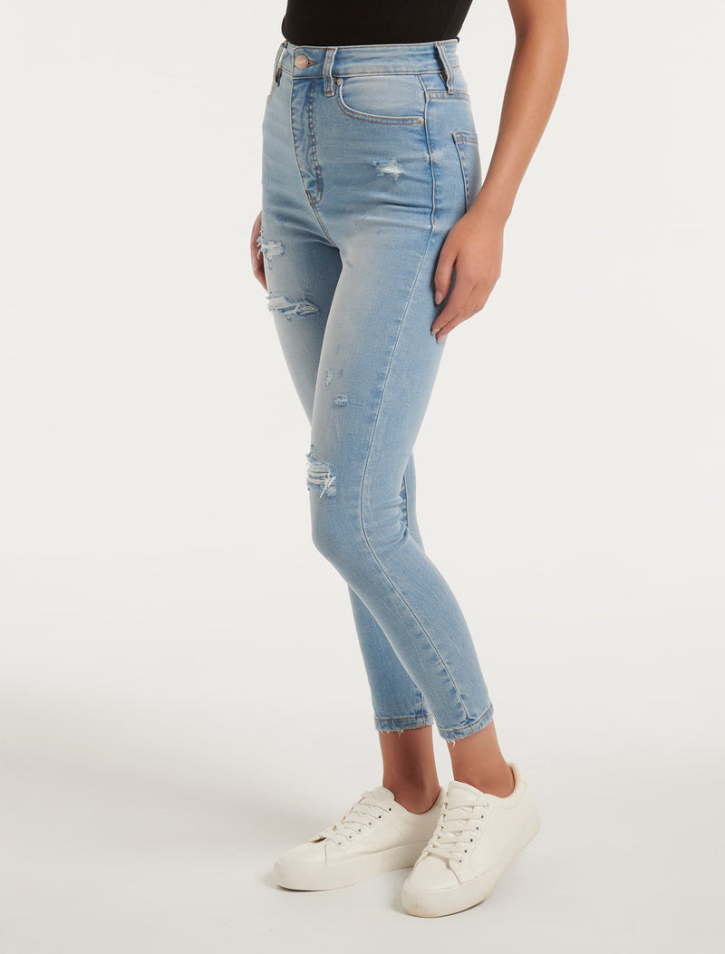 Mila Cropped High-Rise Skinny Jeans Durbanville | Forever New