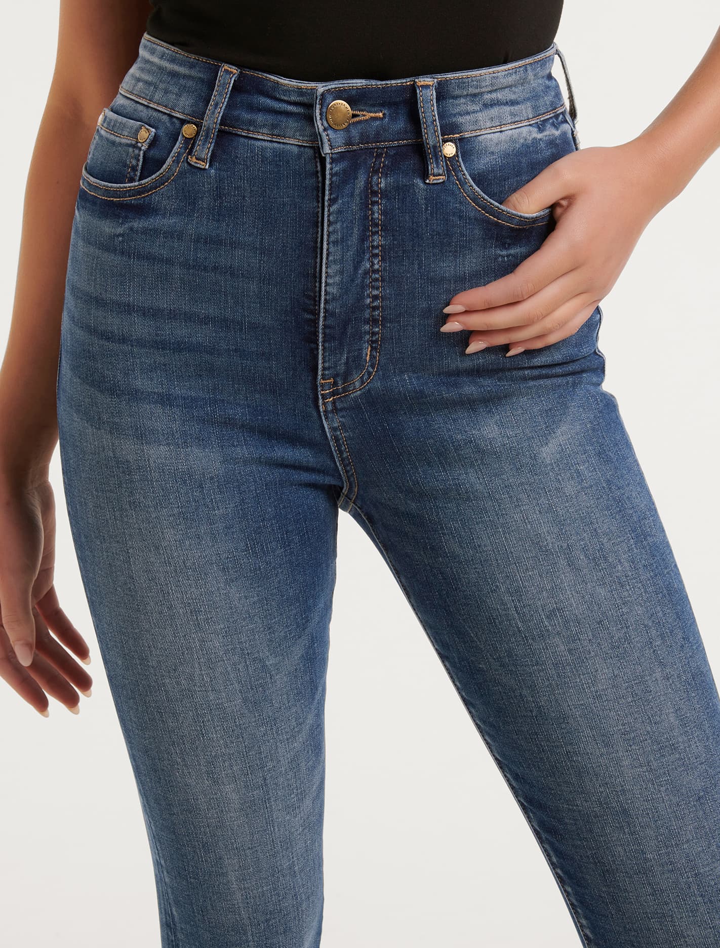 Mila Cropped High-Rise Skinny Jeans Forever New