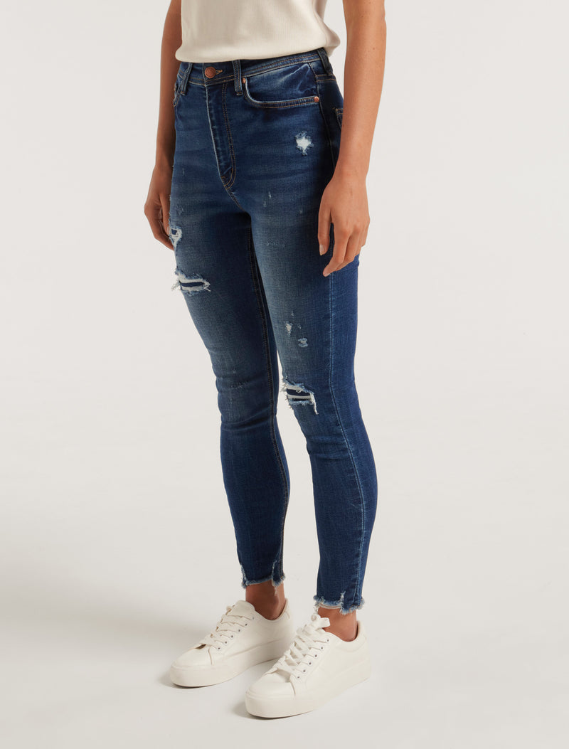 Ashley Mid-Rise Ankle Skinny Jeans Thorny Bush | Forever New