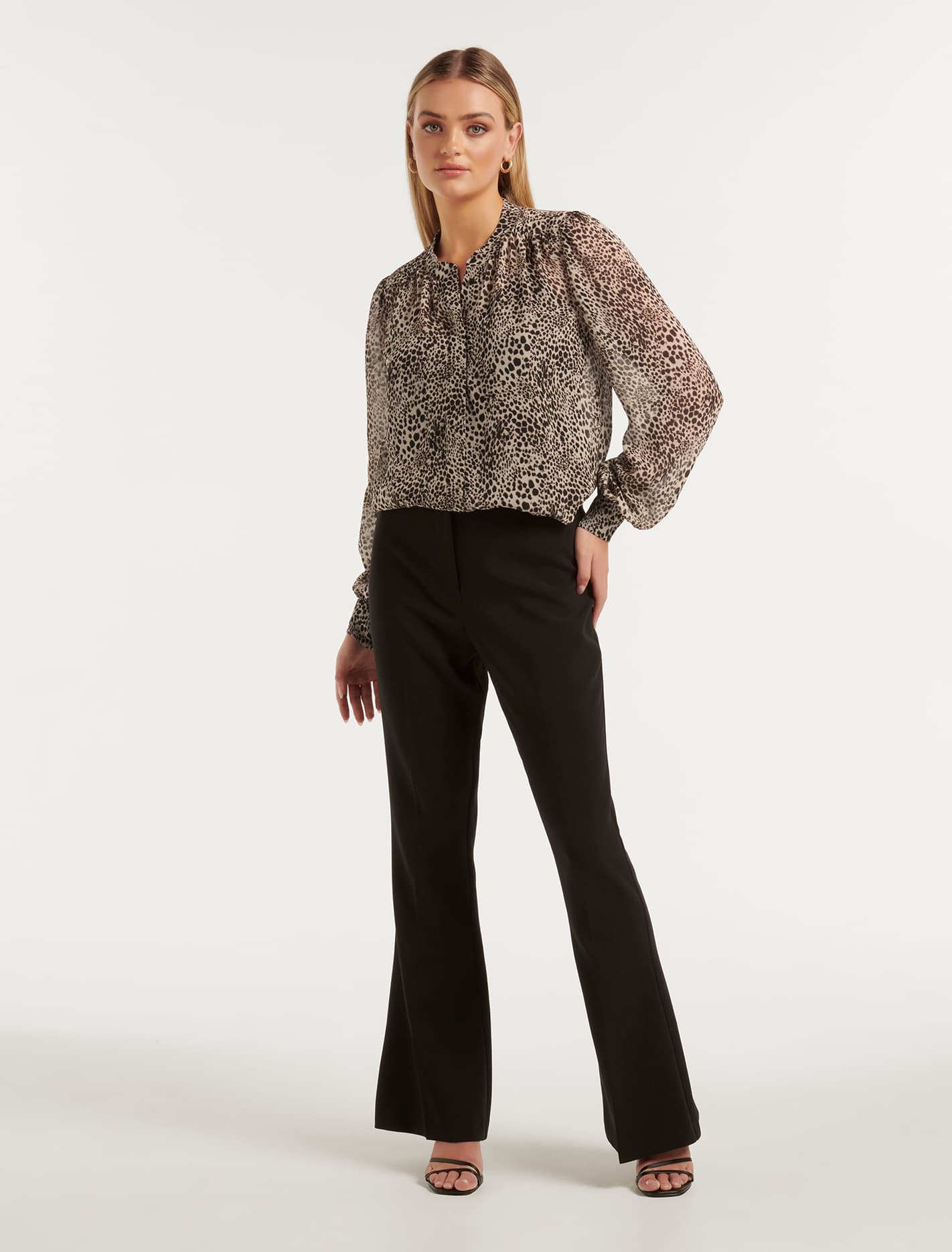Finley Printed Long Sleeve Tunic Top Forever New