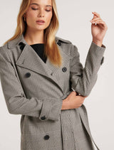 Catherine Check Trench Coat Forever New