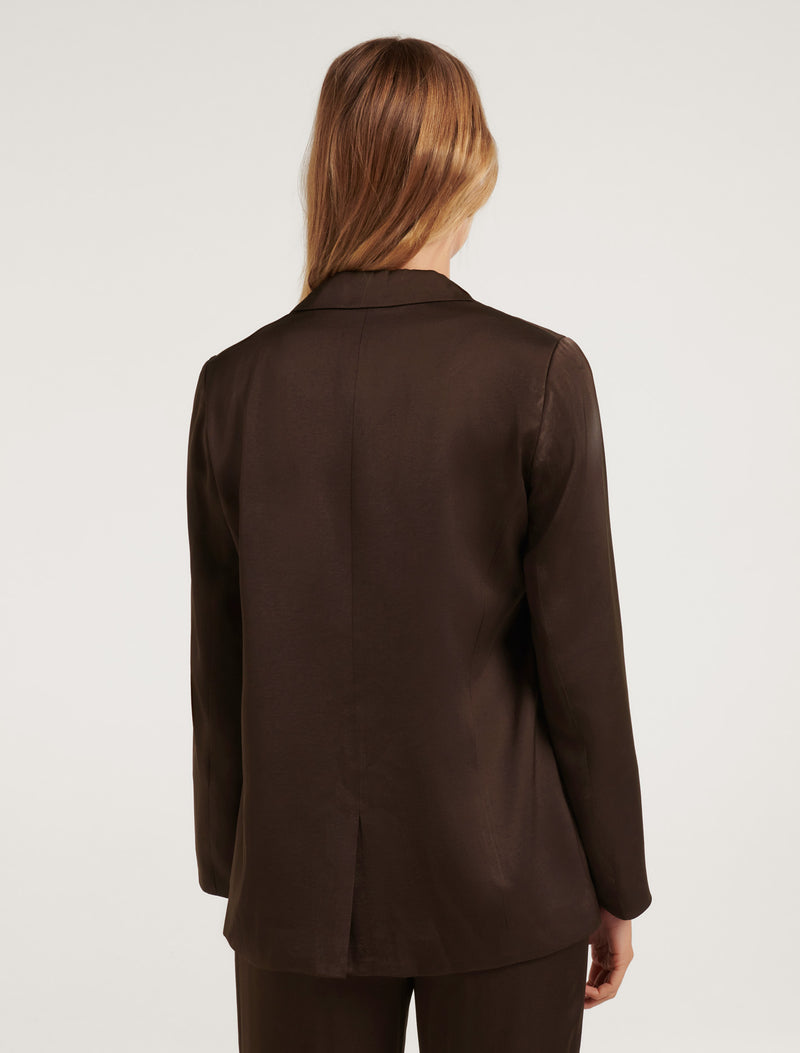 Sandy Satin Boyfriend Blazer Forever New