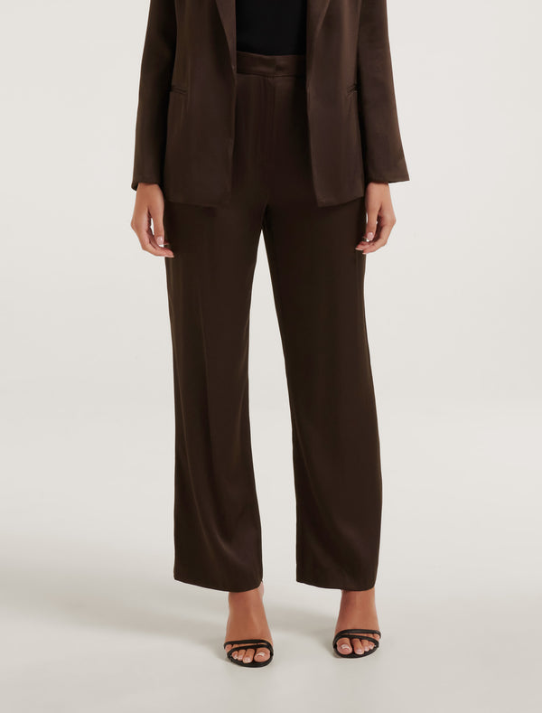 Sandy Satin Wide Leg Pants Forever New