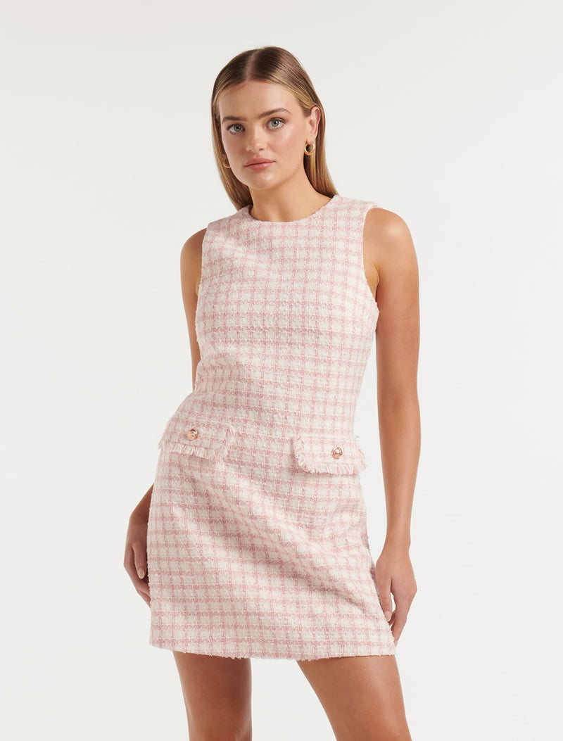 Arla Boucle Mini Dress Forever New
