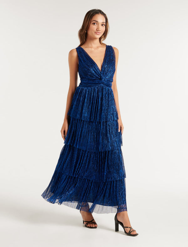 Jade Petite Plisse Midi Dress Forever New