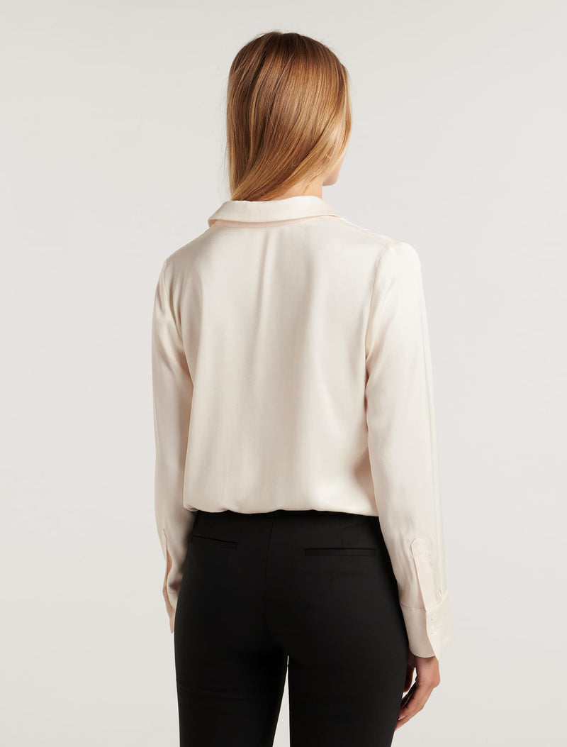Dione Satin Pocket Shirt Forever New