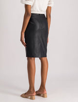 Carla Vegan Leather Midi Skirt Forever New